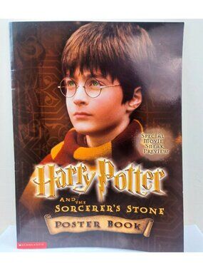 Harry Potter and the Sorcerer's Stone Poster Book Vintage 2001 Scholastic